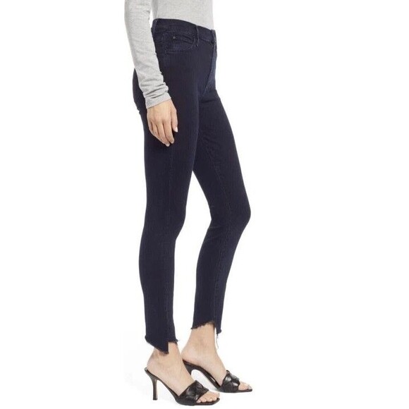 Mother Womens Stunner Zip Two Step Fray Blue Cotton Denim Skinny Jeans Sz 29 USA - Picture 1 of 16